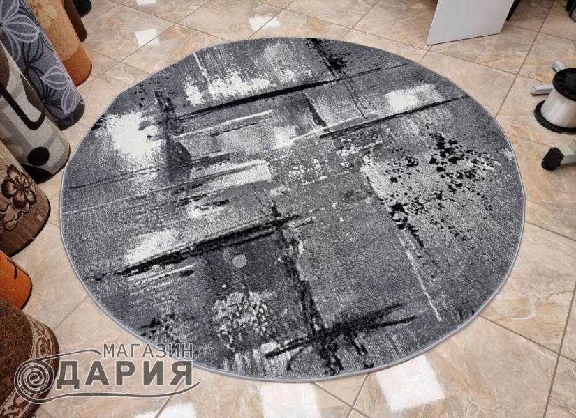 Тъкан килим MAGNOLIA 195 l.grey кръг